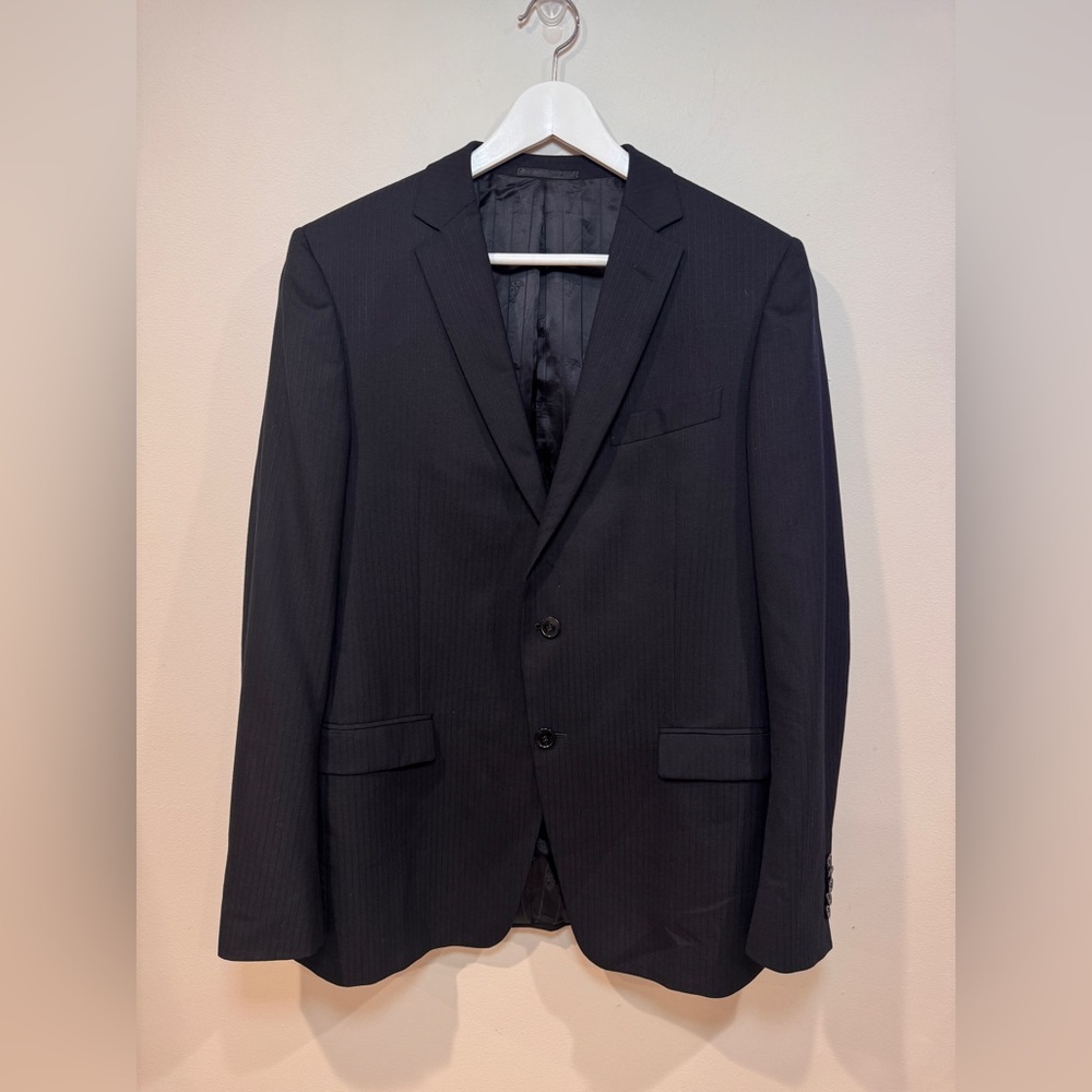 Versace Collection 100% Wool Pinstripe Sport Coat Blazer Mens 52R Italian Design